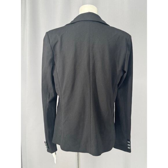 Amanda + Chelsea Blazer Womens Medium Black Stretch Suit Jacket Work Career NWT - Picture 4 of 10